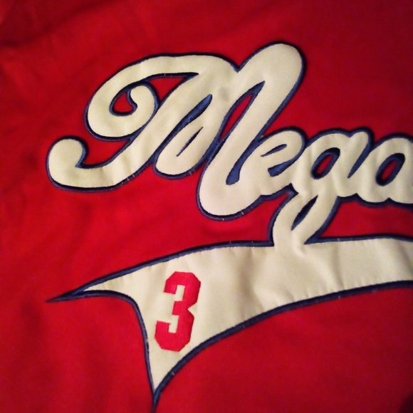 Vintage Mega Fest Collection Baseball Jersey #3 Men's L Red - Picture 3 of 10